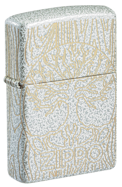 Zippo Tree of Life Woodgrain Design Glacier Windproof Lighter