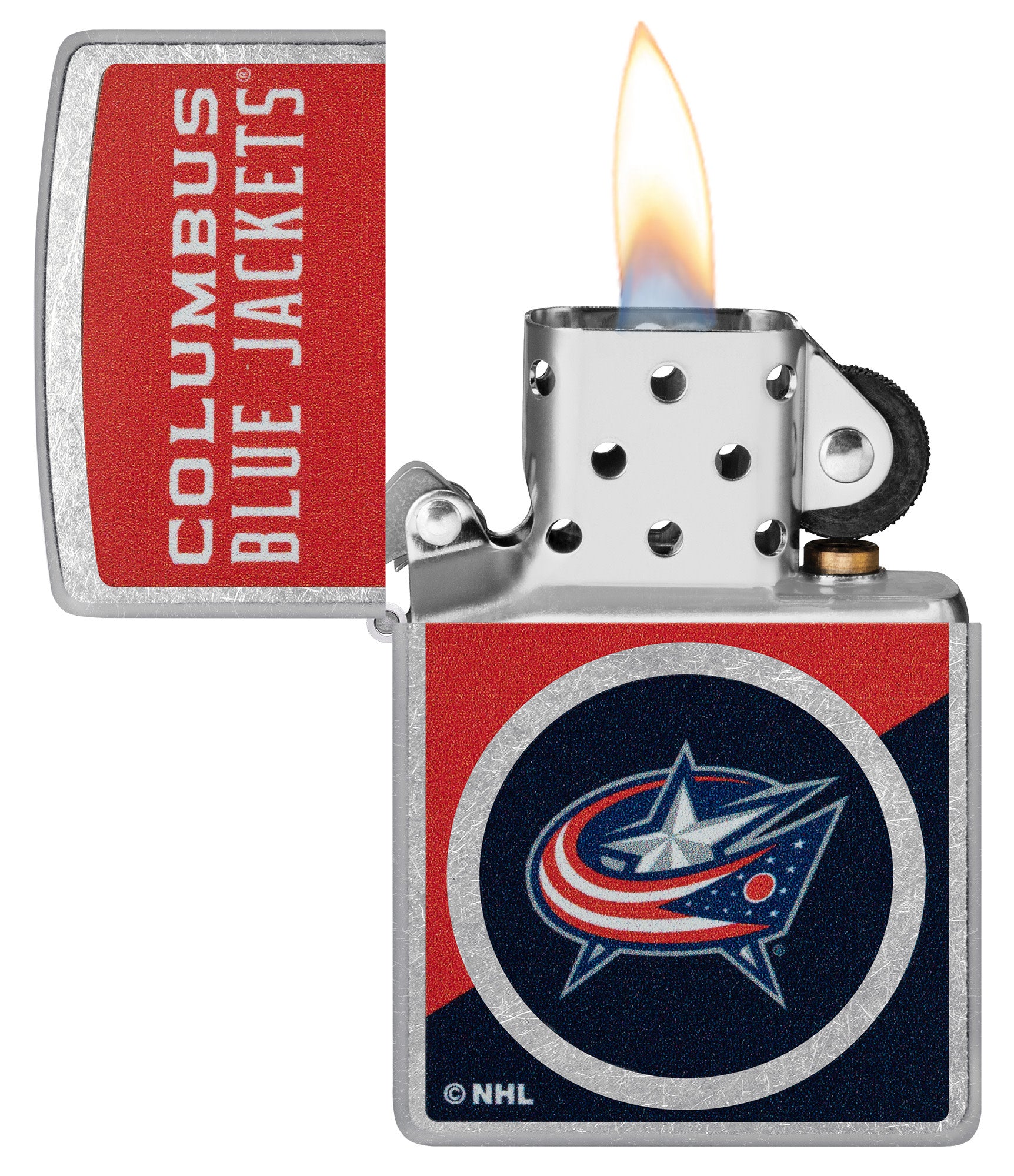 Zippo NHL® Columbus Blue Jackets® Colorblock Logo Design Street