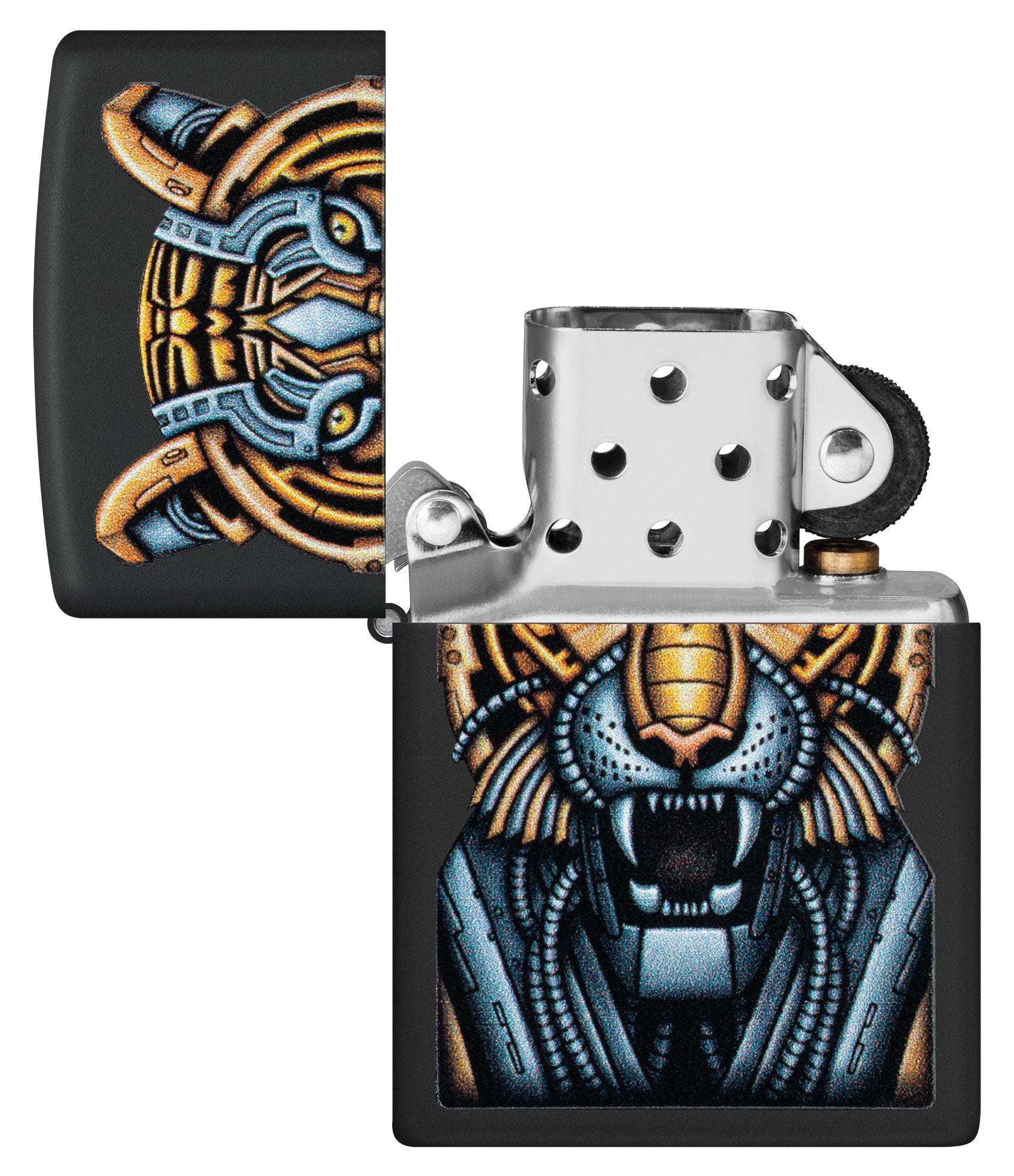 Zippo Bionic Tiger Design Black Matte Windproof Lighter – Zippo USA