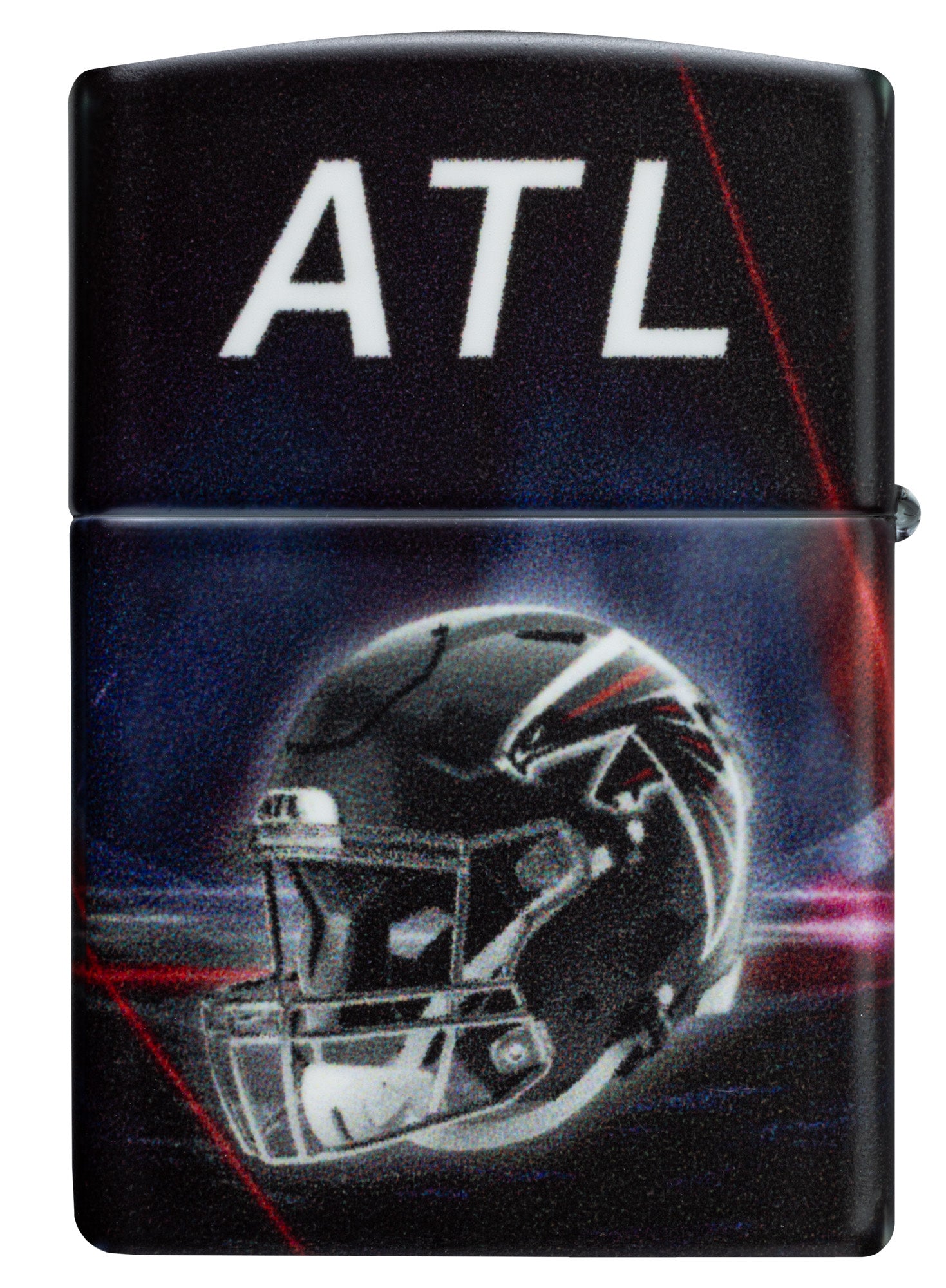 Back view of Zippo NFL Atlanta Falcons 540 Matte Windproof Lighter.