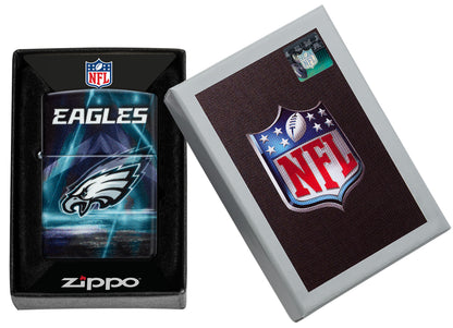 Zippo NFL Philadelphia Eagles 540 Matte Windproof Lighter in its packaging.