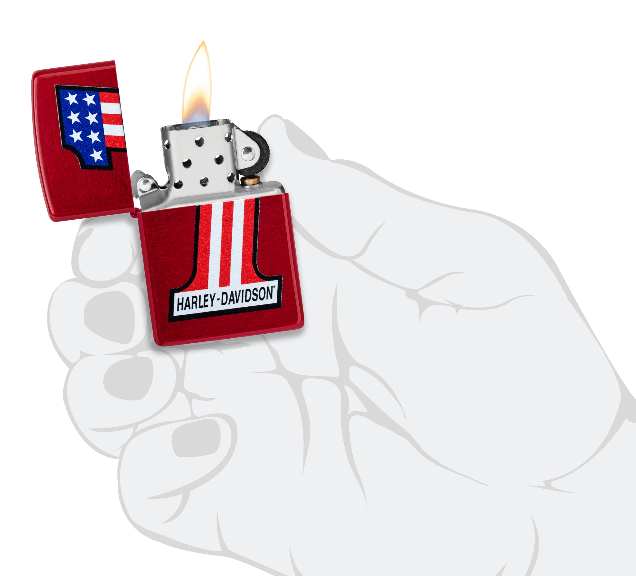 Zippo Harley-Davidson® #1 Logo Design Candy Apple Red Windproof