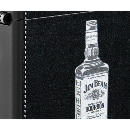 Front view of Zippo Jim Beam® Bottle Design Black Matte Windproof Lighter close up to show the detail of the lighter.