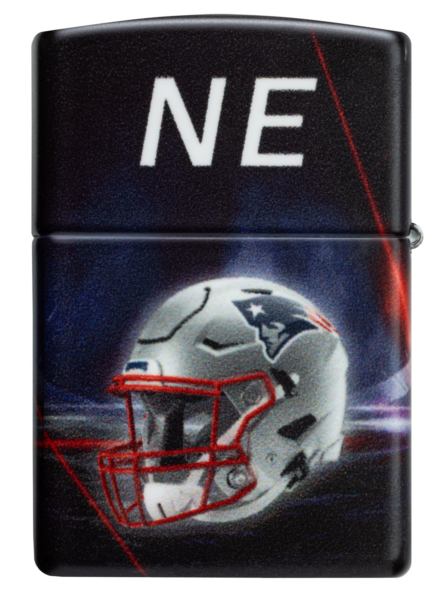 Back view of Zippo NFL New England Patriots 540 Matte Windproof Lighter.