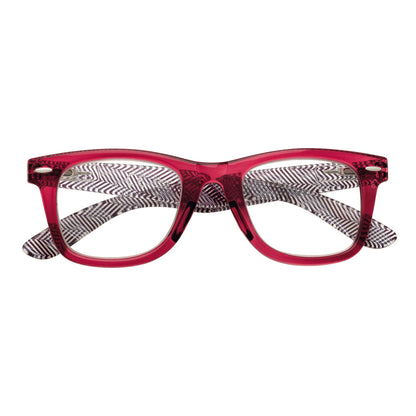Herringbone Print Wide Frame Reading Glasses