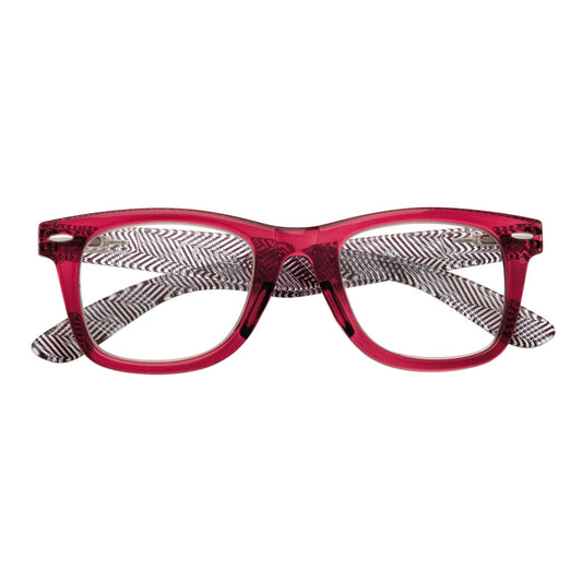 Herringbone Print Wide Frame Reading Glasses