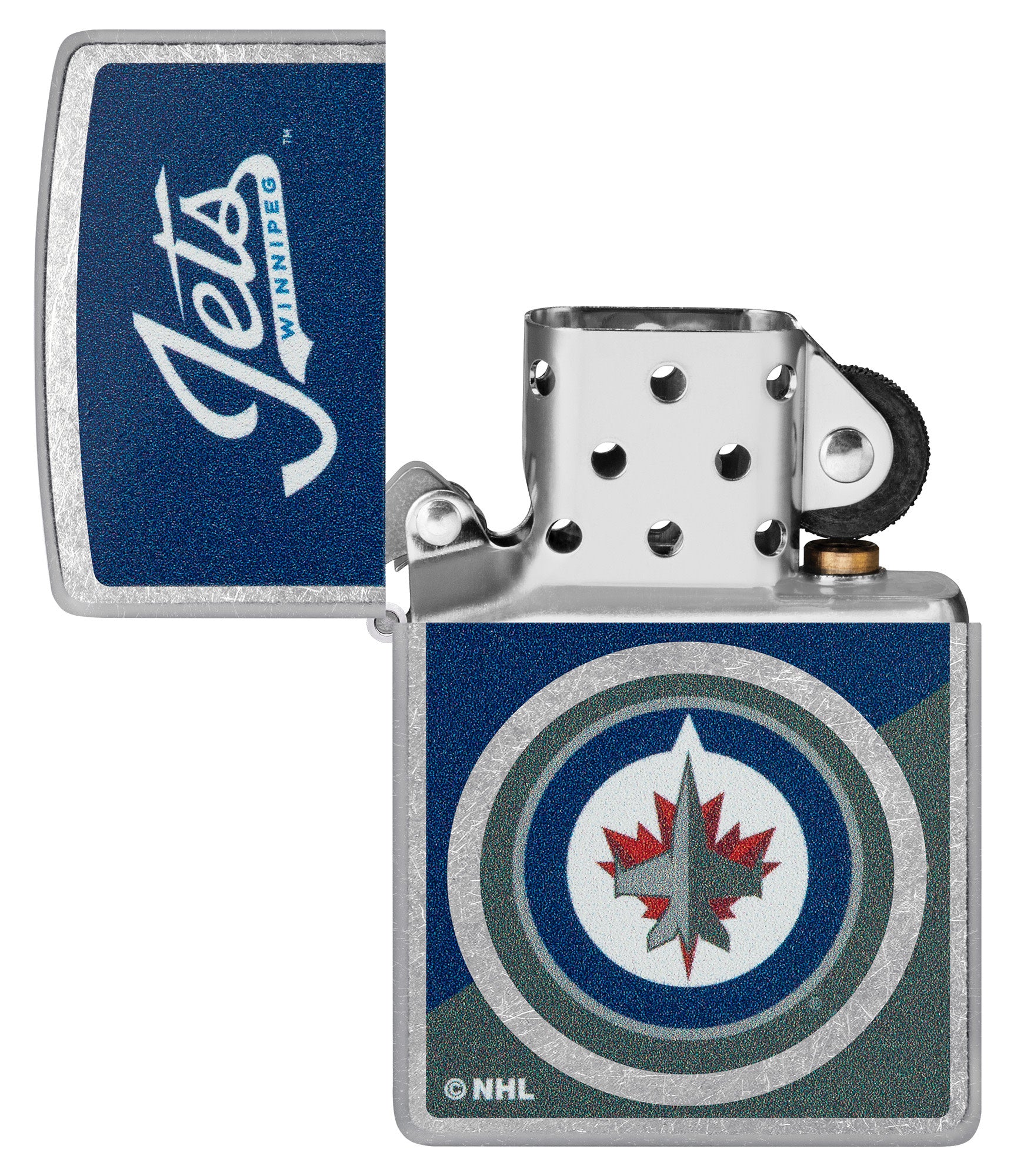 Zippo NHL® Winnipeg Jets™ Colorblock Logo Design Street Chrome