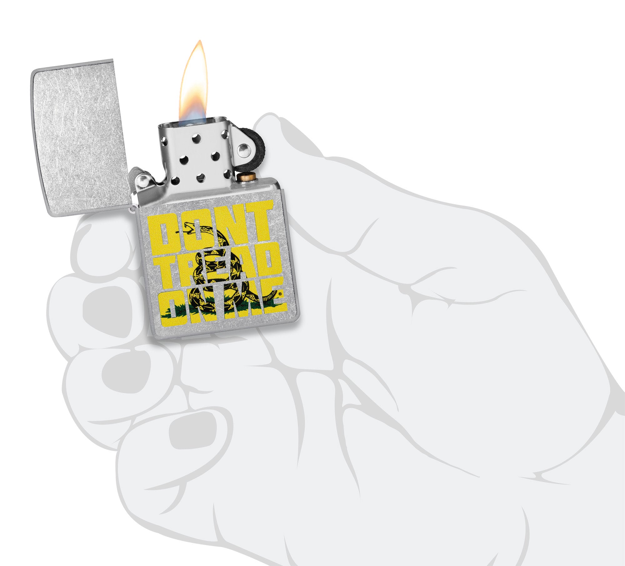 Zippo Dont Tread on Me® Street Chrome Windproof Lighter