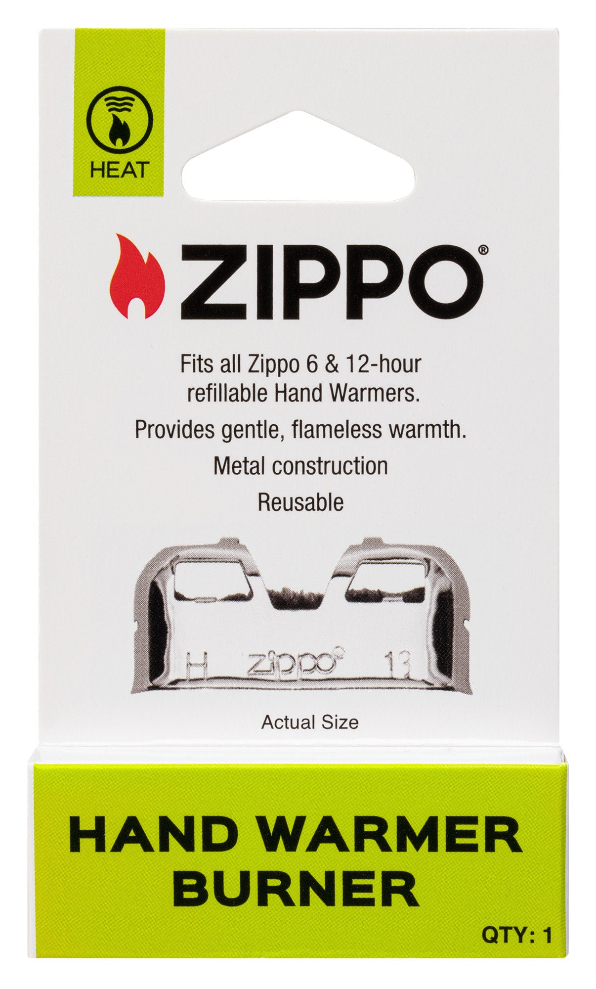 Zippo Hand Warmer Replacement Burner in packaging.