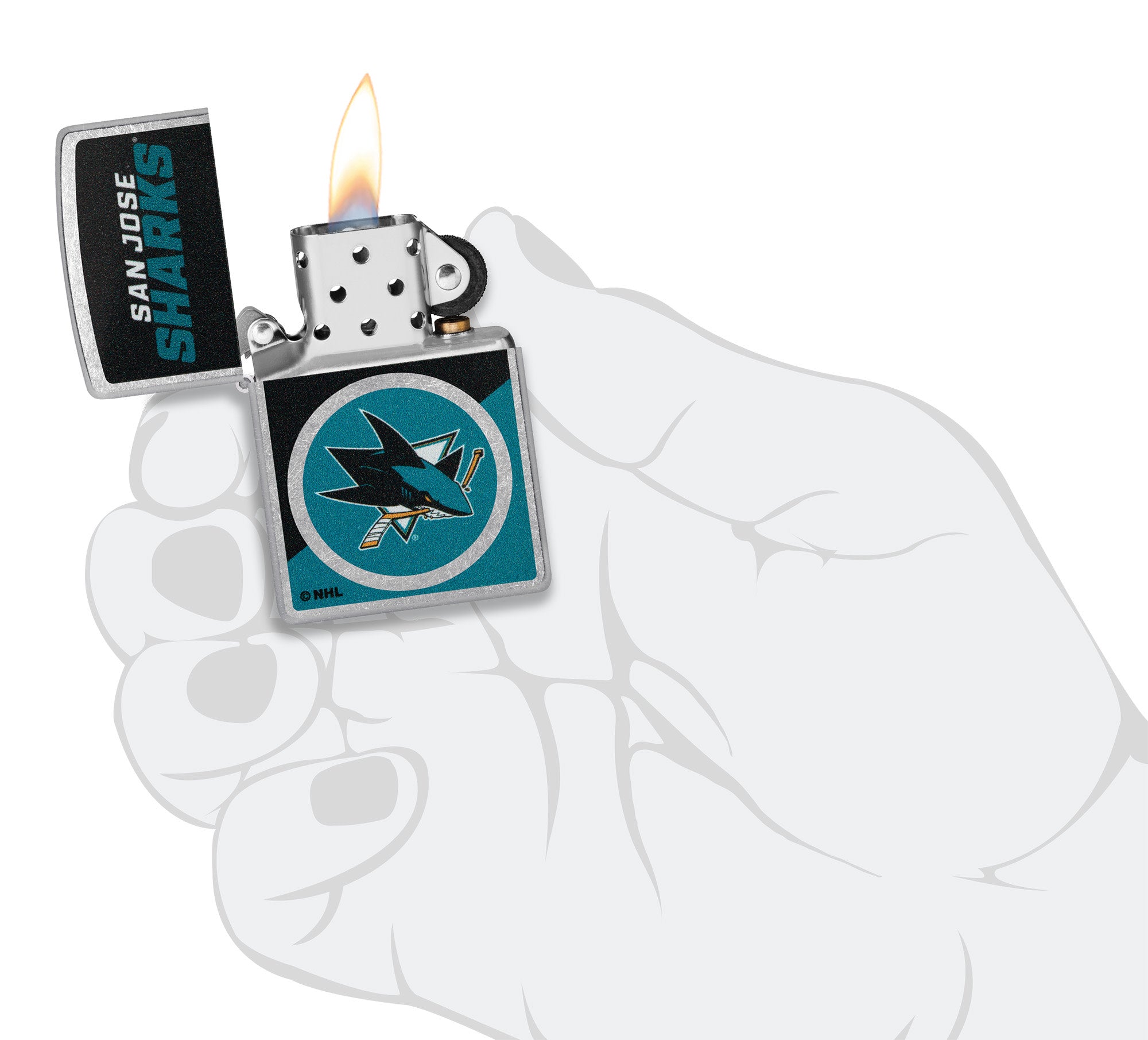 SJ sharks zippo NEW lighter San good Jose hockey NHL hard to find out of print