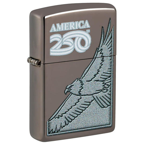 Zippo America250 Eagle Design Black Ice Windproof Lighter – Zippo USA