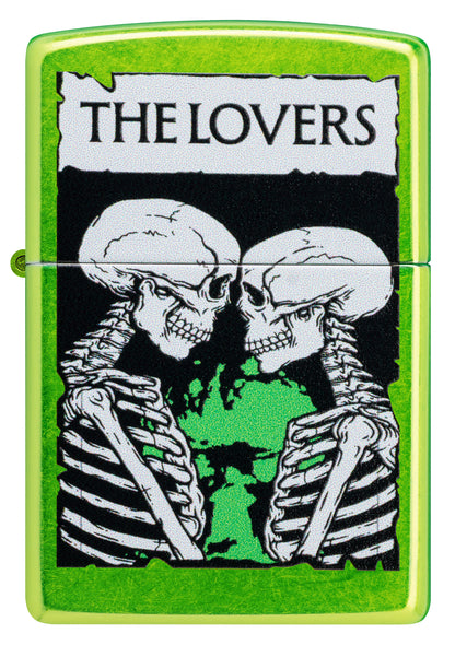 Front view of Zippo The Lovers Design Lurid Windproof Lighter.