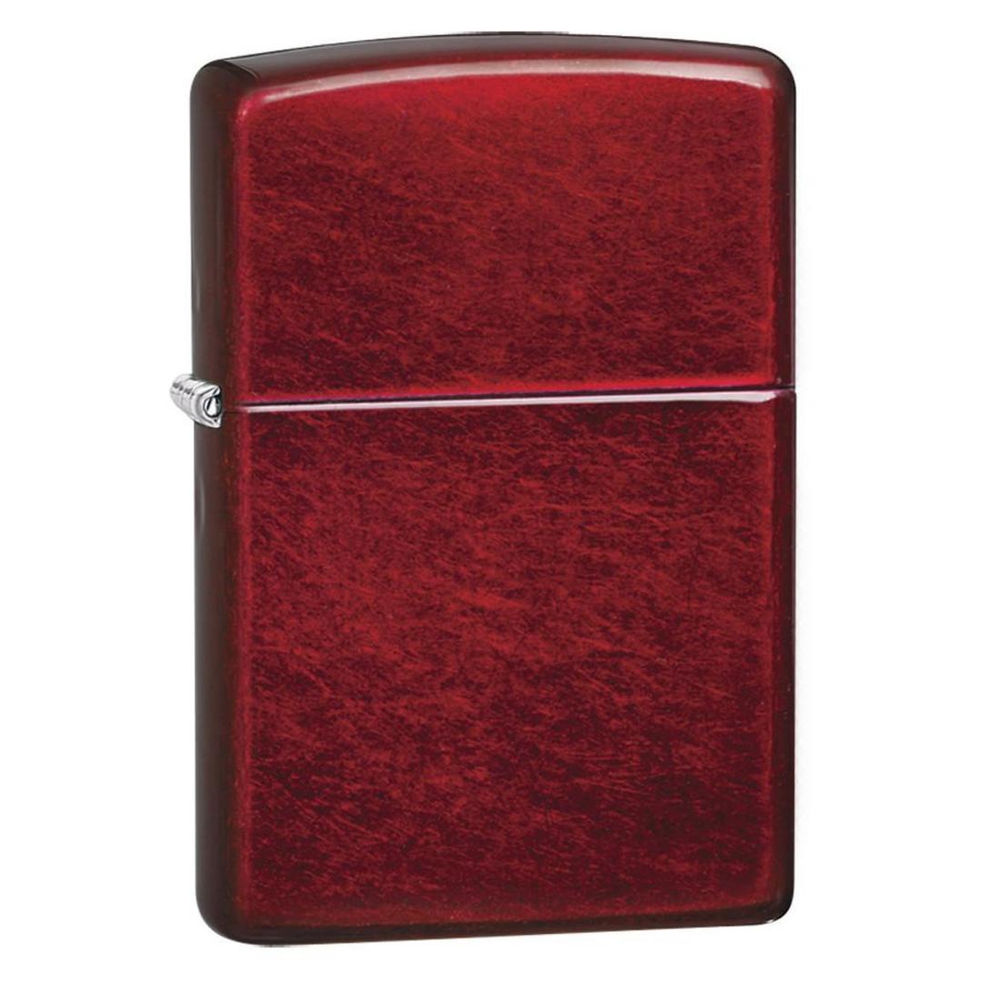 Front shot of Classic Candy Apple Red™ Windproof Lighter standing at a 3/4 angle
