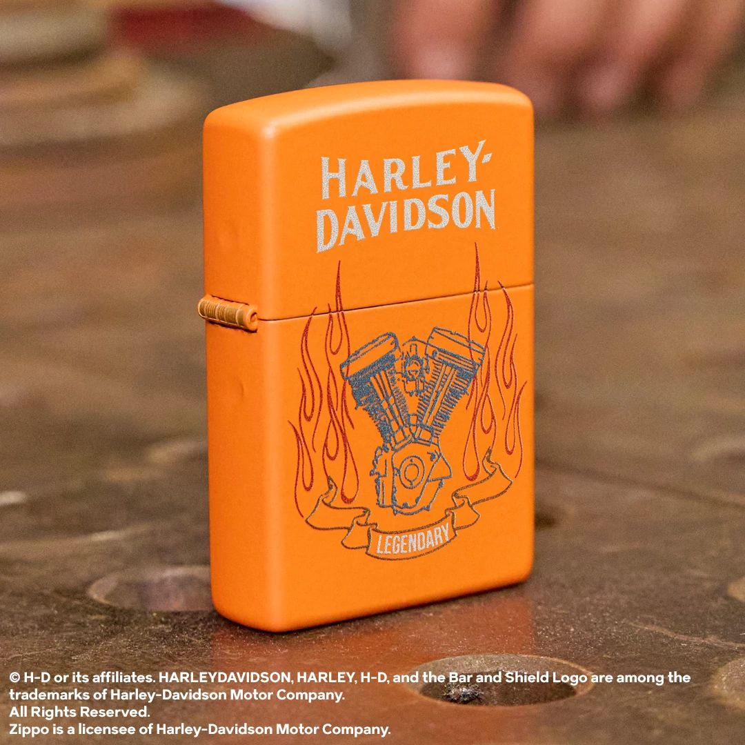 Zippo Harley-Davidson® Legendary Design Orange Matte Windproof