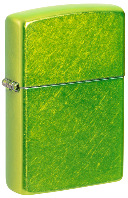 Front view of Zippo Classic Lurid Windproof Lighter standing at a 3/4 angle.