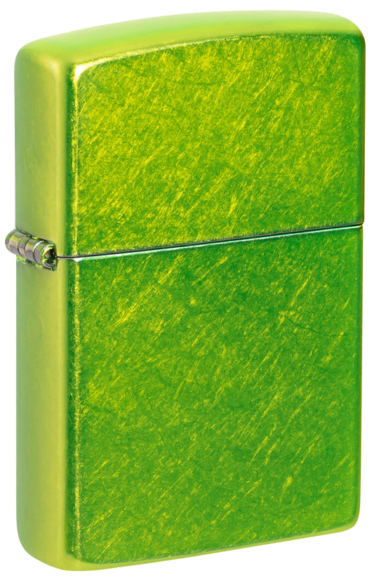 Front view of Zippo Classic Lurid Windproof Lighter standing at a 3/4 angle.