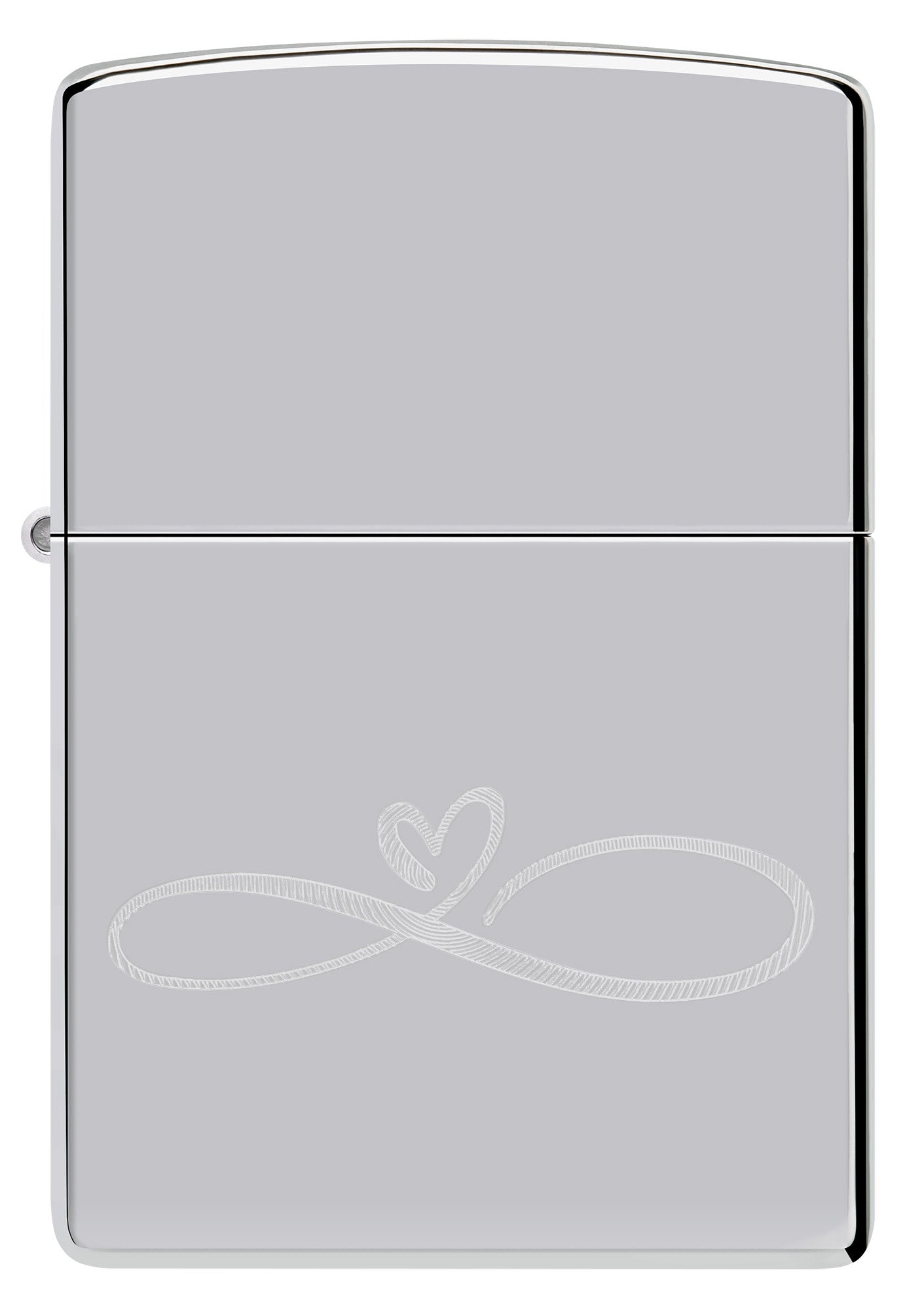 Front of Infinity Heart Design Windproof Lighter