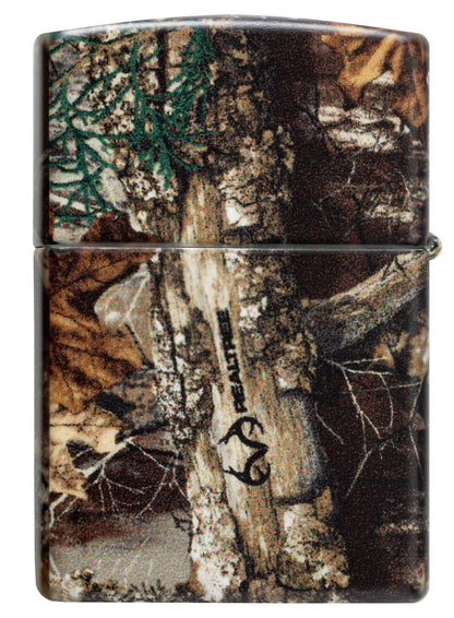 Back view of Zippo Realtree® EDGE™ Camo Design 540 Matte Windproof Lighter.