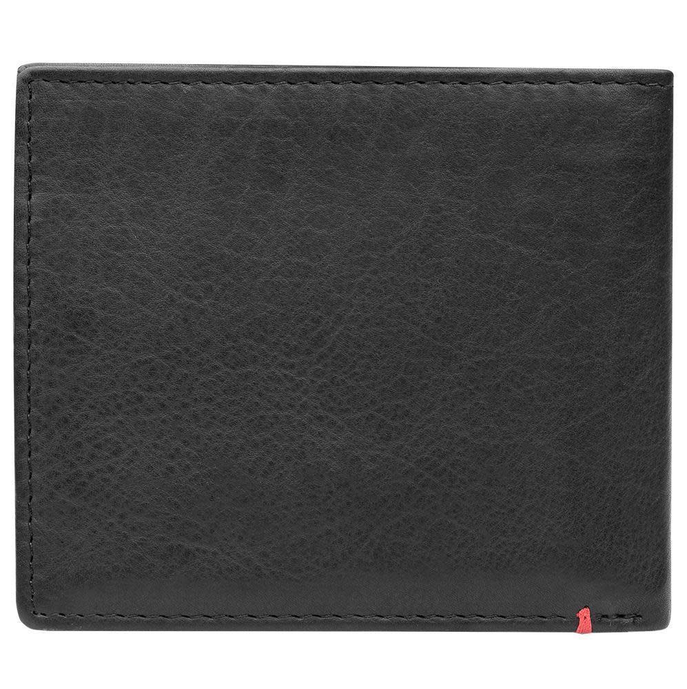 Black Leather Wallet With Zippo 1932 Plate - ID Window inside full