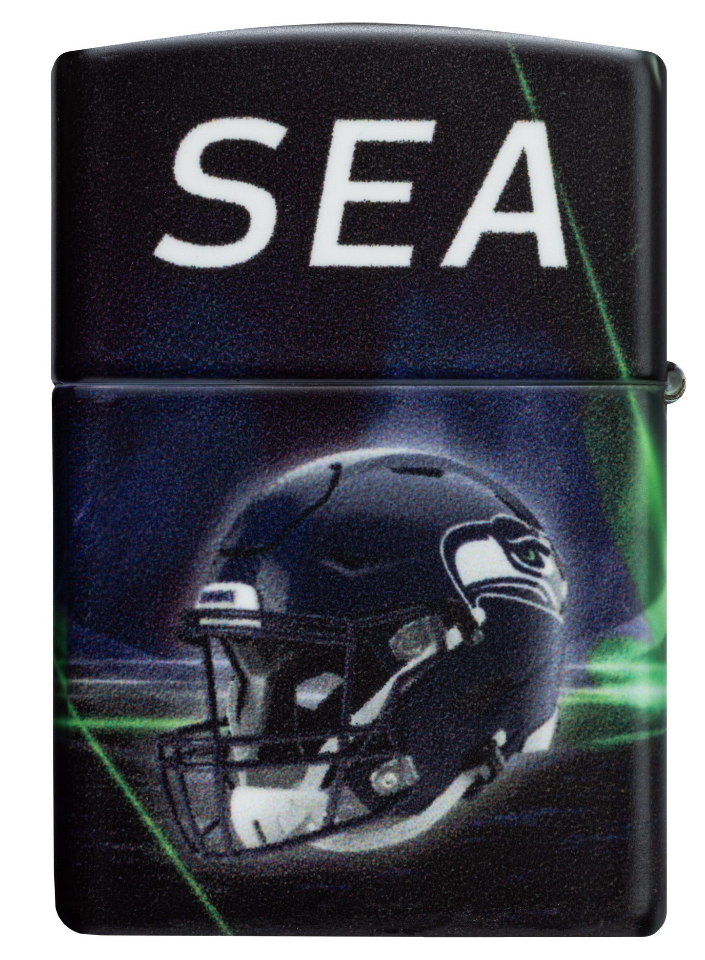 Back view of Zippo NFL Seattle Seahawks 540 Matte Windproof Lighter.