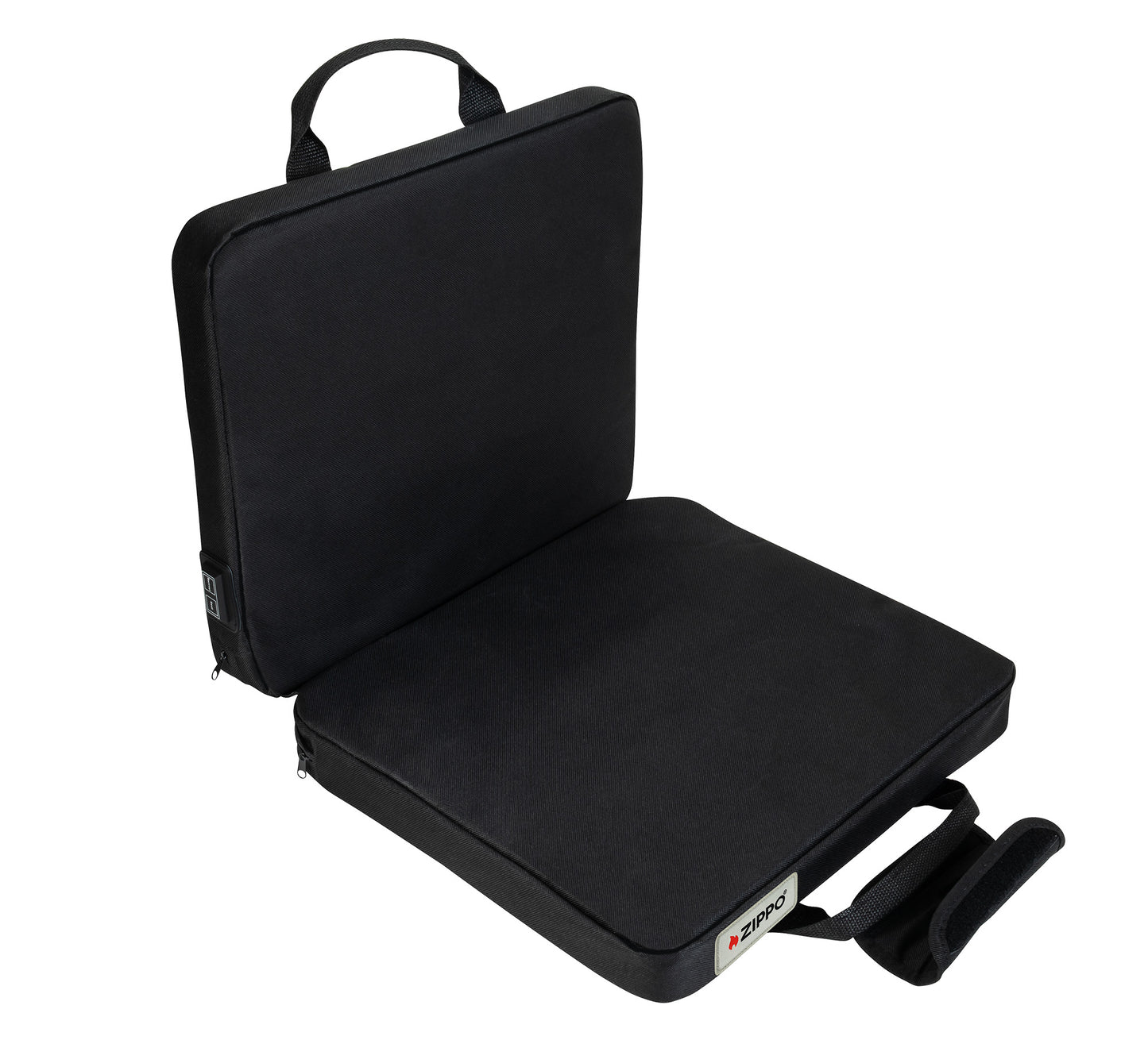 Top view of Zippo Heated Seat - Double showing the seat open. 