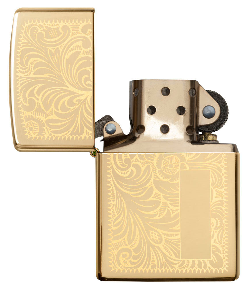 Zippo High Polish Brass Venetian® Windproof Lighter – Zippo USA
