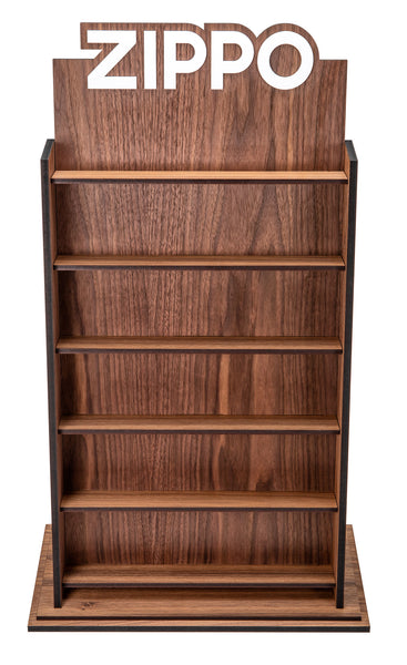 ZIPPO コレクションボックス ブラウンウッド　４段　ジッポ―ライターBOX Walnut Collector's Display – Zippo USA