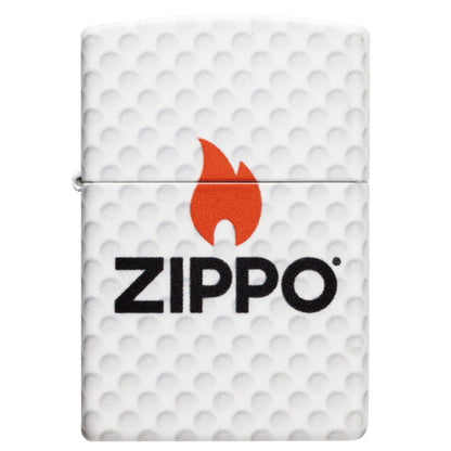 Front view of Zippo Golf Ball Design 540 Matte Windproof Lighter.