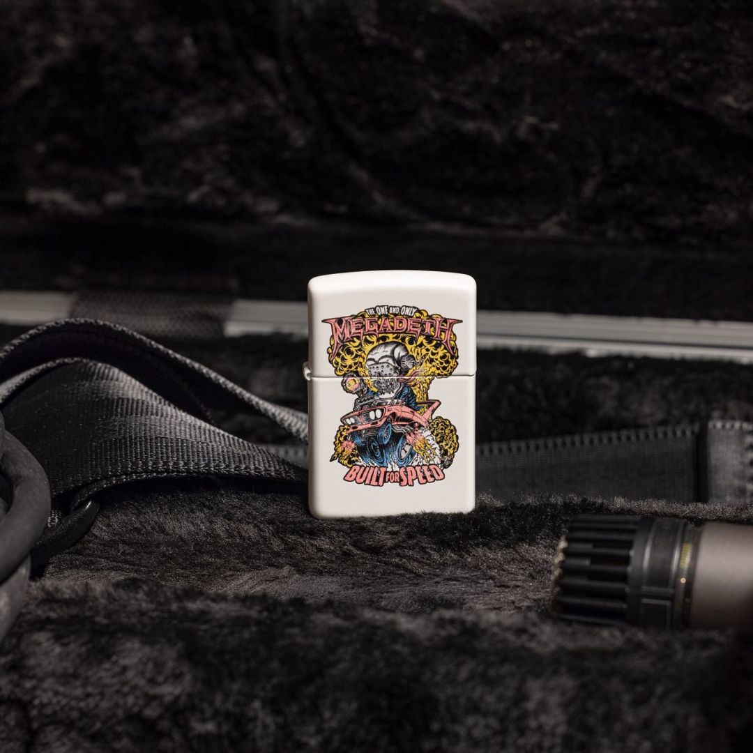 Zippo Megadeth Built for Speed Design White Matte Windproof