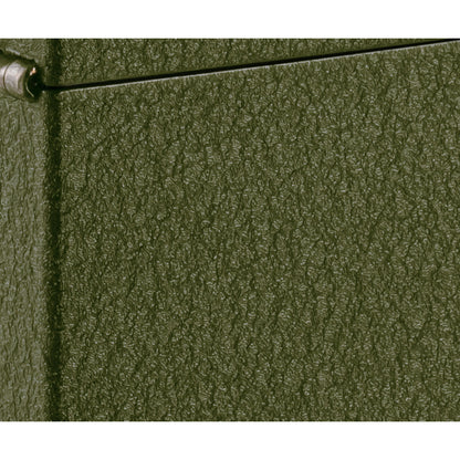 Front view of Zippo 2026 Founder’s Day Commemorative Green Crackle Windproof Lighter close up to show the detail of the lighter.