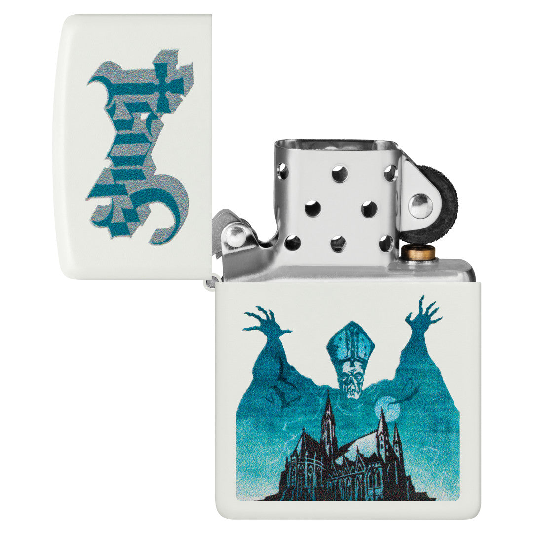 Zippo Ghost Opus Eponymous Design White Matte Windproof Lighter