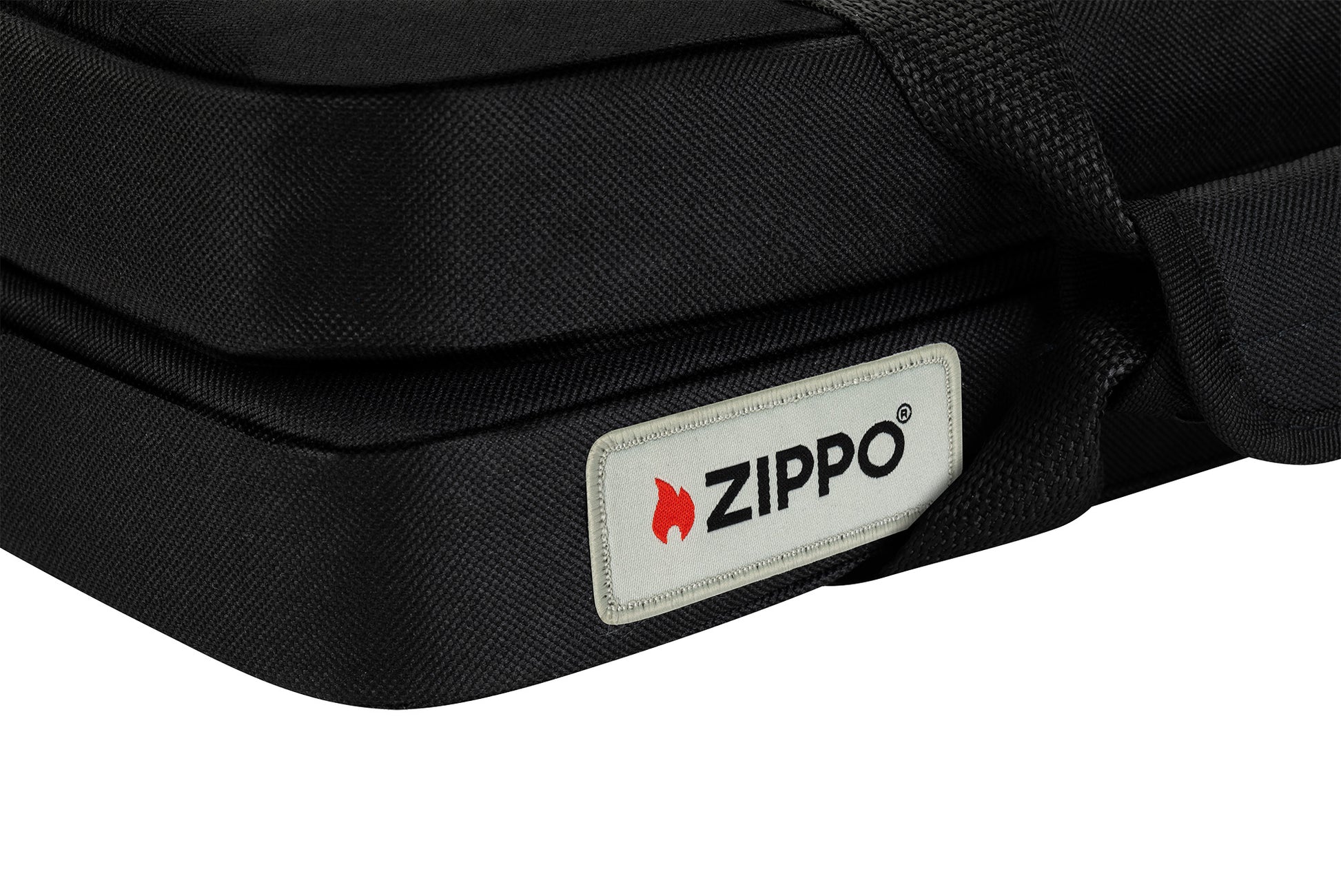 Cropped image of Zippo Heated Seat - Double, while closed, showcasing the Zippo logo. 