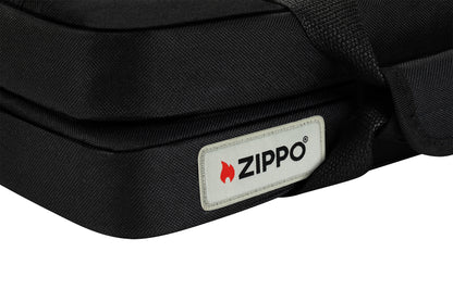 Cropped image of Zippo Heated Seat - Double, while closed, showcasing the Zippo logo. 