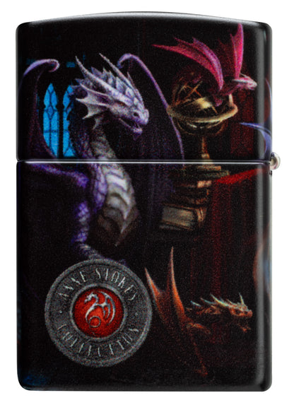 Back shot of Zippo Anne Stokes 540 Matte Windproof Lighter.