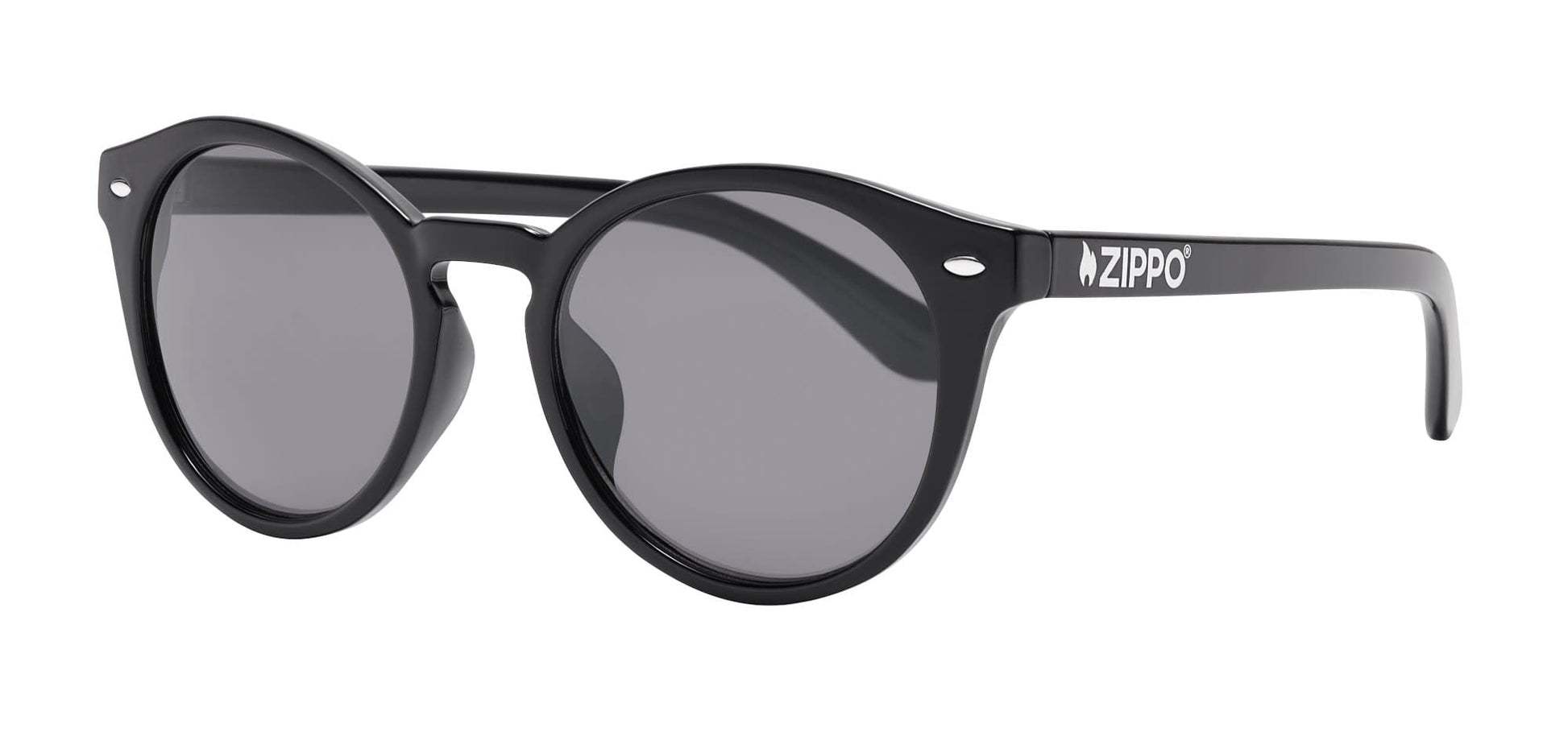 Front angled shot of Classic Round Sunglasses OB137 - Smoke