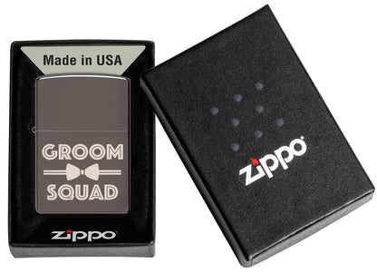 Groomsquad Design Windproof Lighter in its packaging