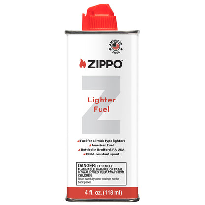 Front of 4 Fluid Ounce Zippo Lighter Fuel