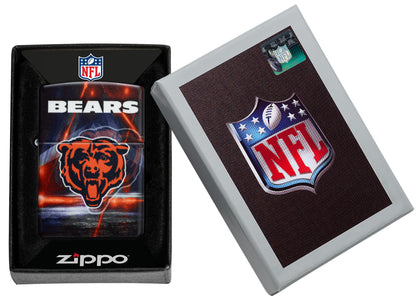 Zippo NFL Chicago Bears 540 Matte Windproof Lighter in its packaging.