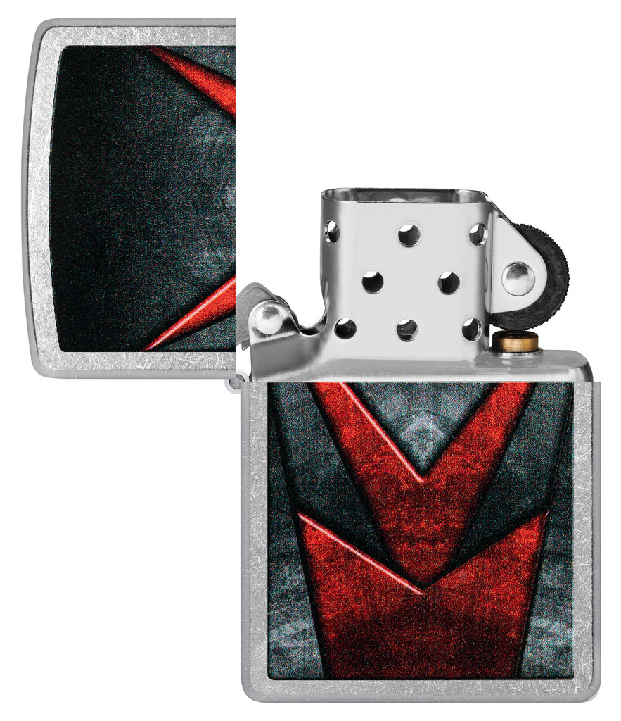 Zippo Metallic Pattern Design Street Chrome Windproof Lighter 