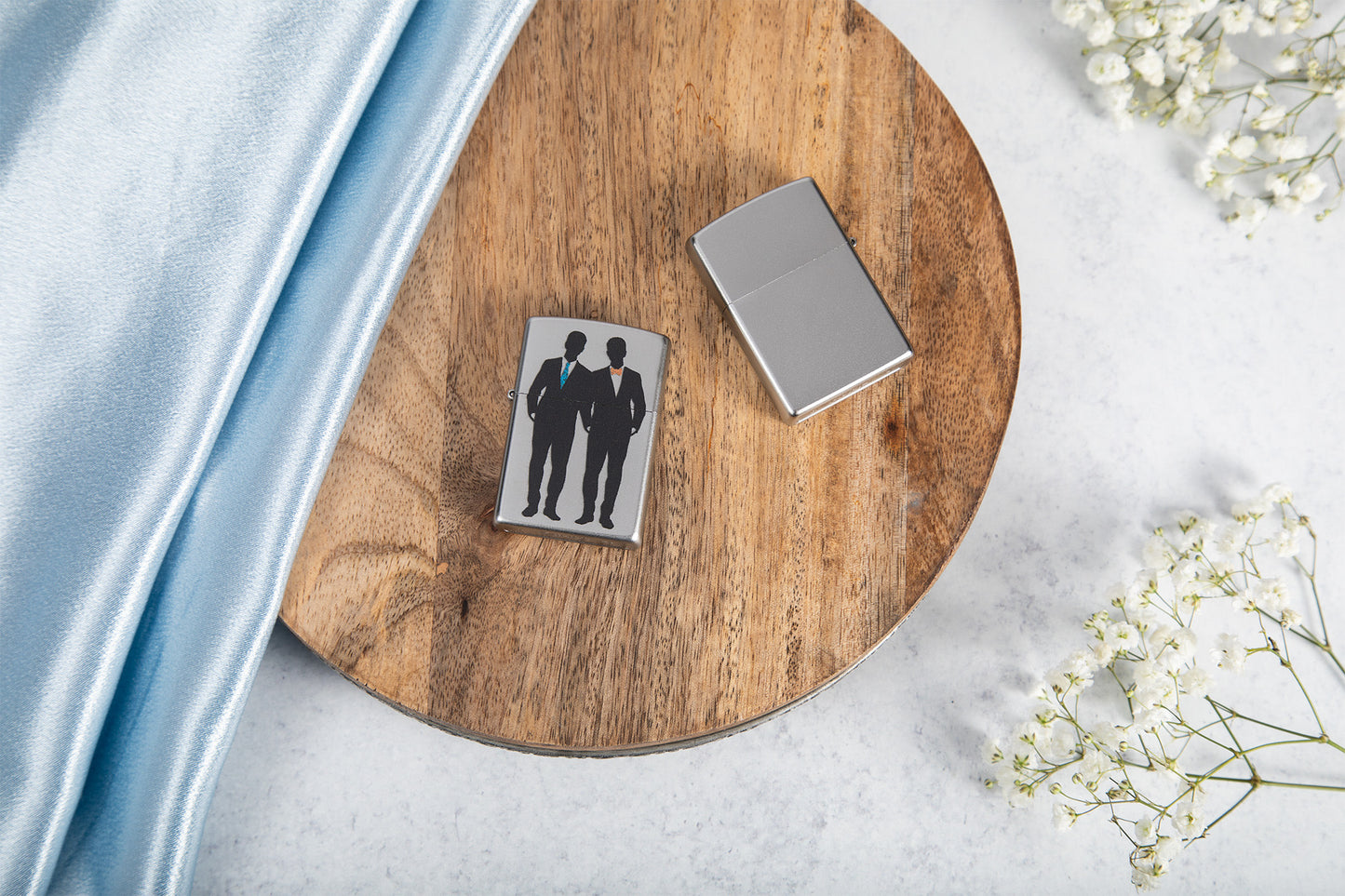 Lifestyle Image of Wedding Couple Design Windproof Lighter