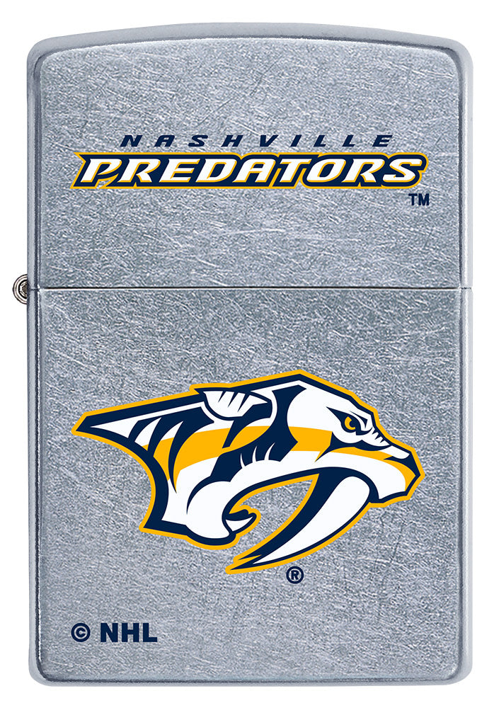 Front of NHL Nashville Predators Street Chrome™ Windproof Lighter