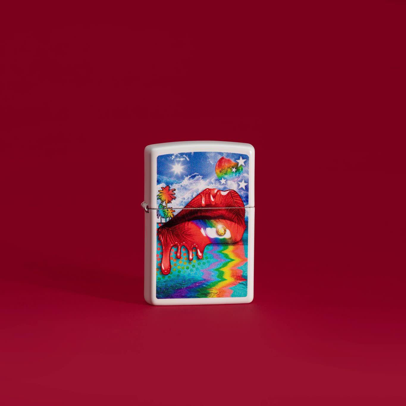 Zippo Gleaming Lips Design White Matte Windproof Lighter – Zippo USA