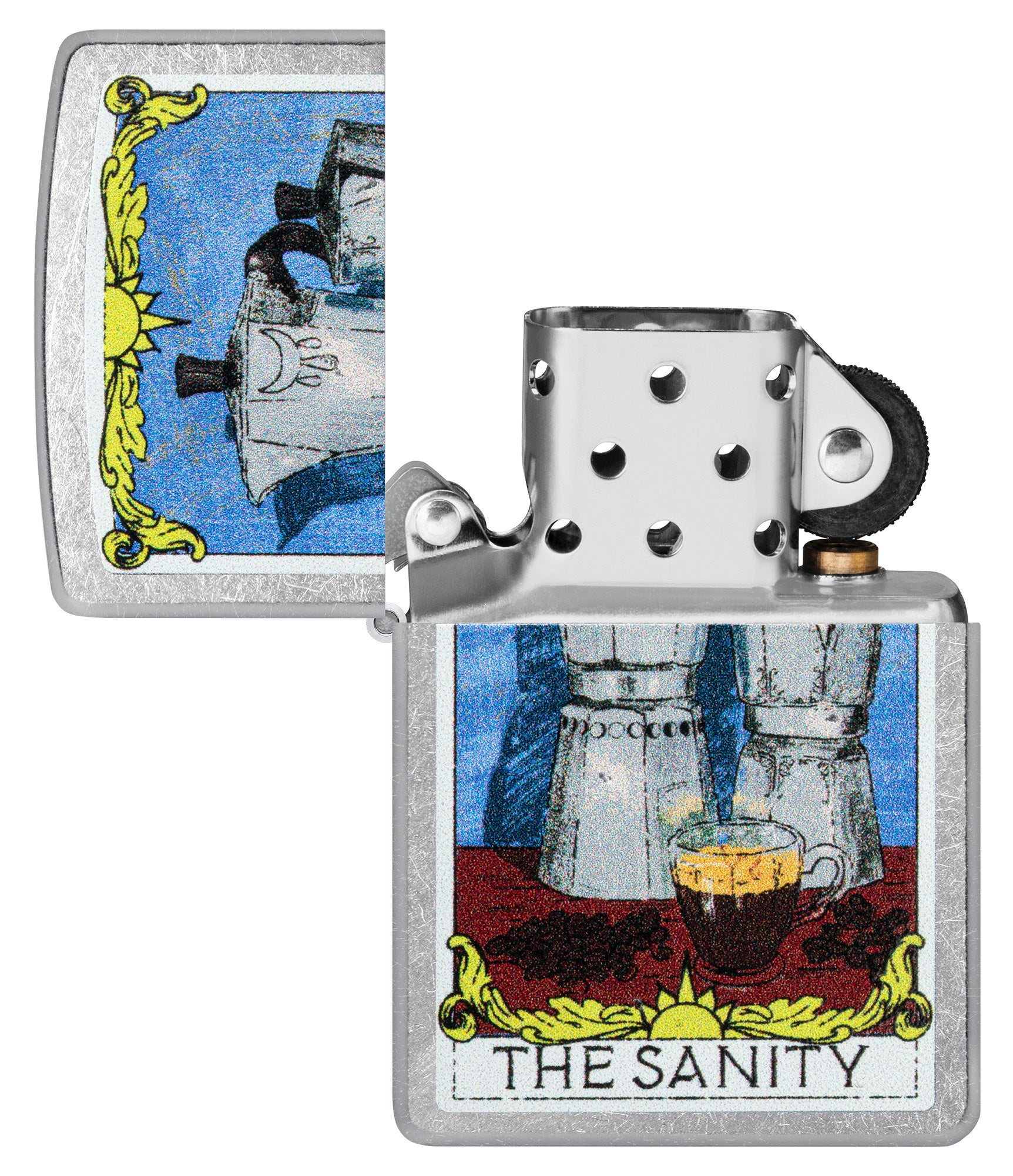 Zippo Coffee Sanity Street Chrome Windproof Lighter – Zippo USA