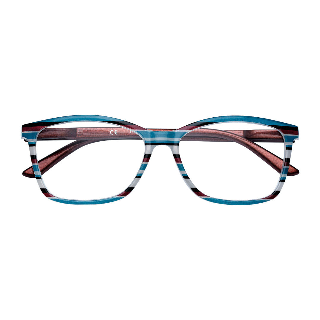 Slim Frame Reading Glasses - Purple Stripes