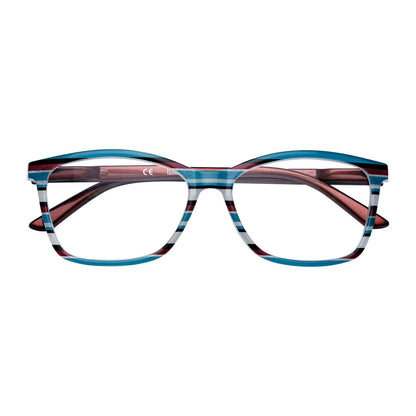 Slim Frame Reading Glasses - Purple Stripes