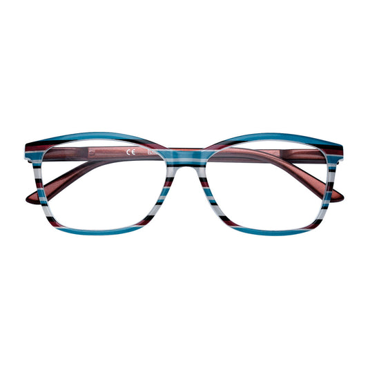 Slim Frame Reading Glasses - Purple Stripes