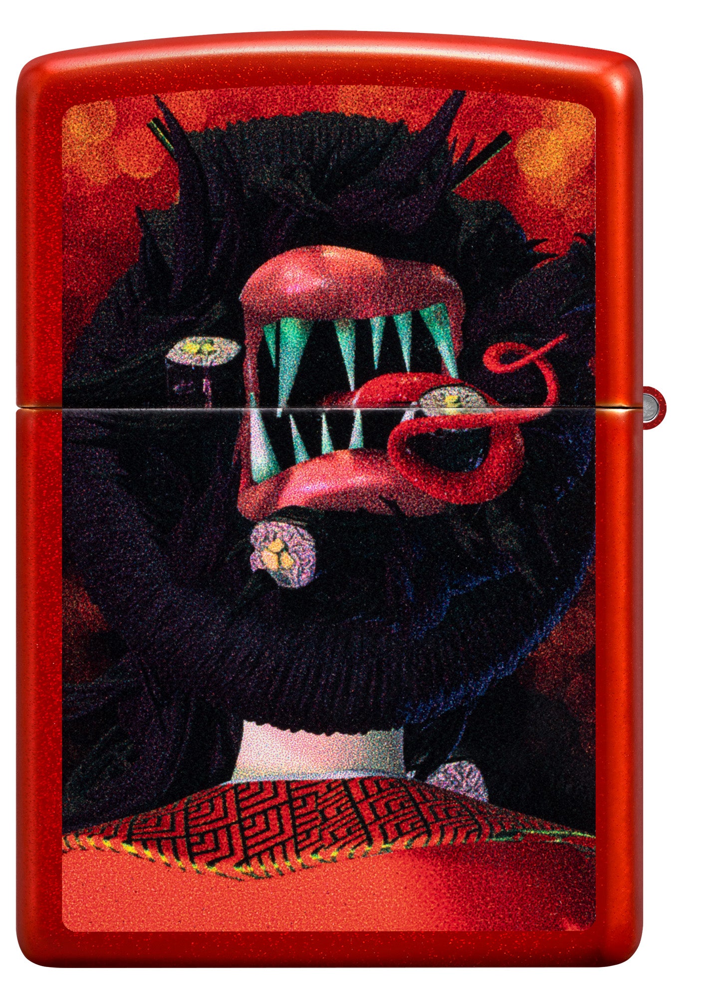 Zippo Dinner for Two Design Metallic Red Windproof Lighter – Zippo USA
