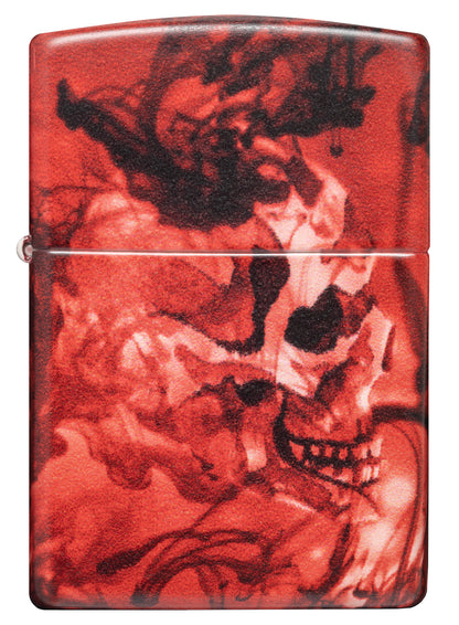 Front view of Zippo Spooky Skulls 540 Matte Windproof Lighter.