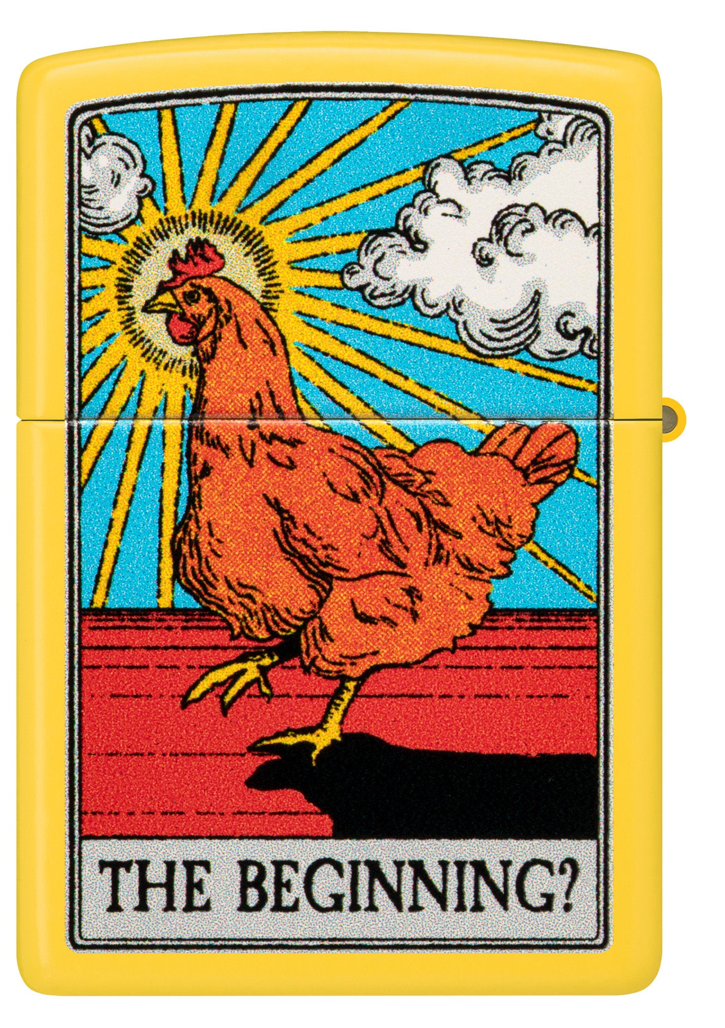 Zippo Which Came First? Design Sunflower Yellow Matte Windproof