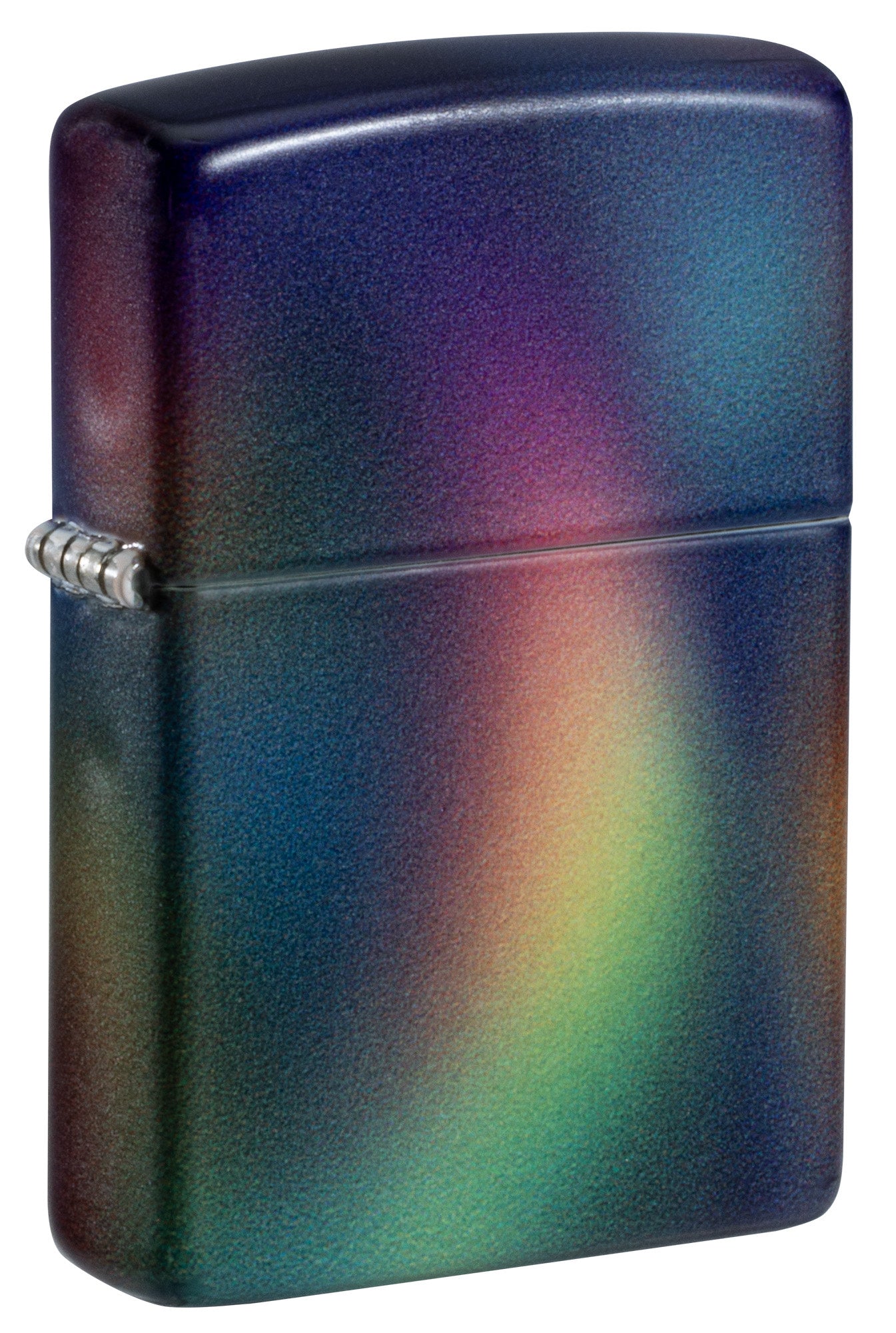 Front shot of Zippo Prismatic Design 540 Matte Windproof Lighter standing at a 3/4 angle.